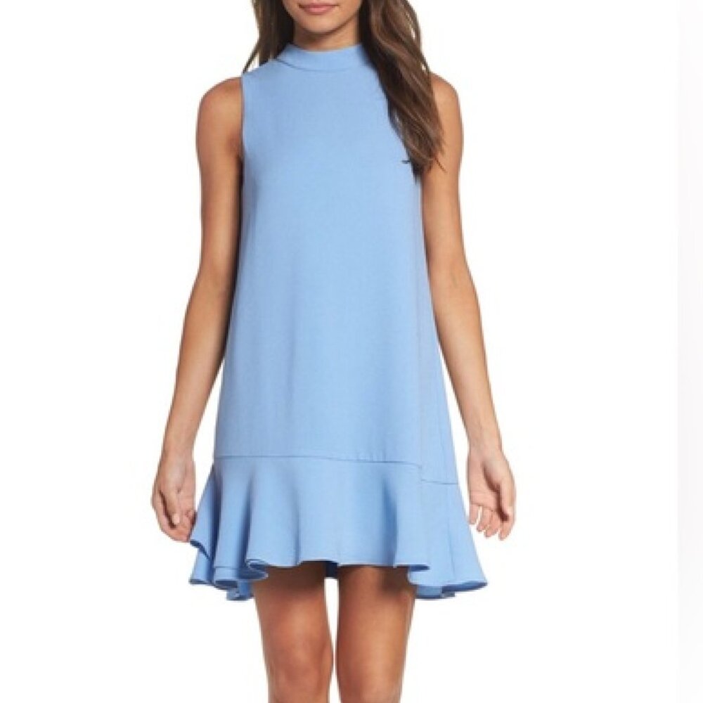 Charles David Hem Ruffle Shift Dress